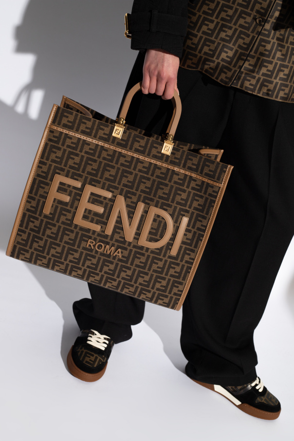 Brown Sunshine Large shopper bag Fendi IetpShops Malta Sneakers Fendi Kids